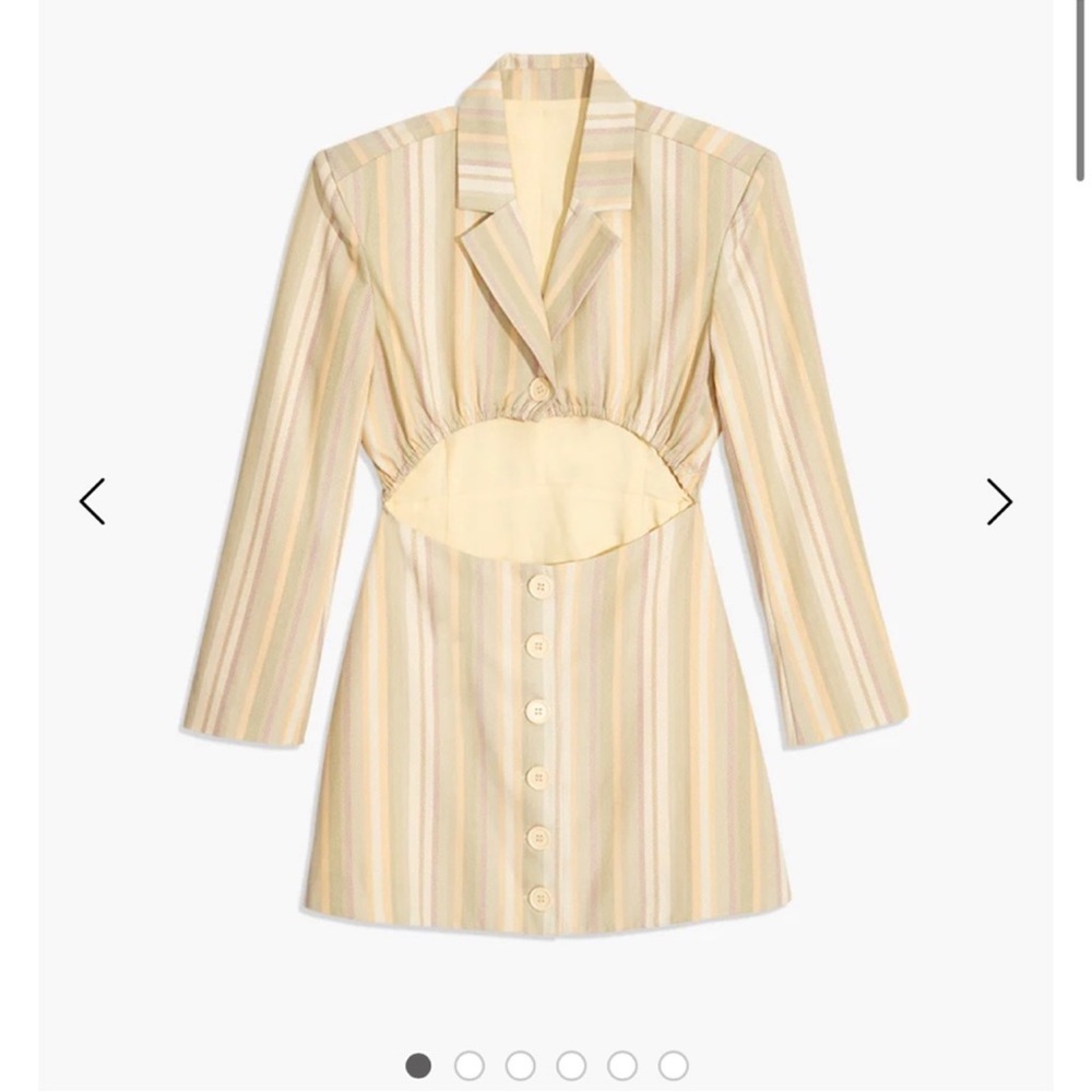 Danielle Bernstein cut out long sleeve stretch blazer dress - Picture 2 of 4